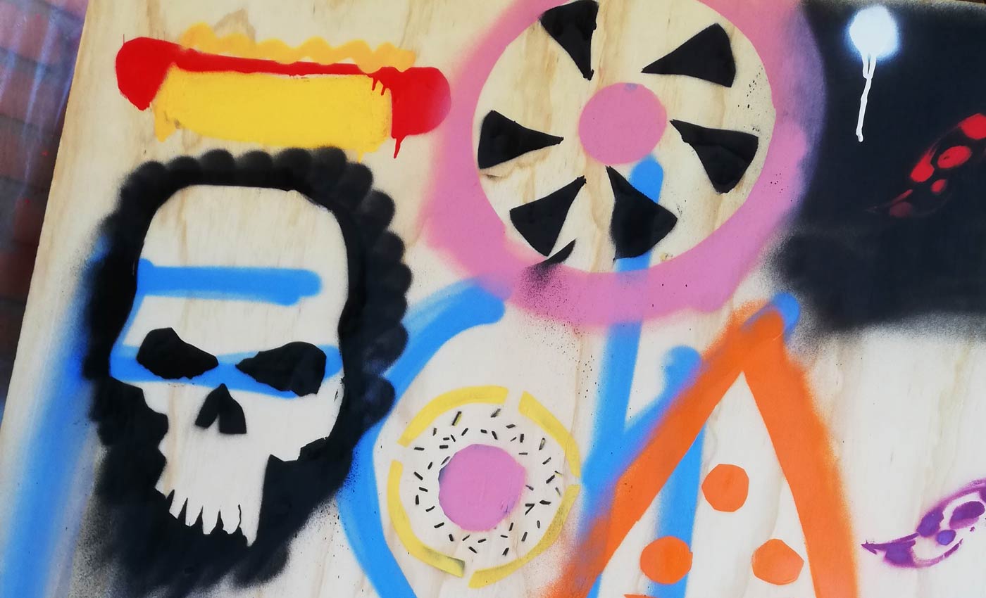 Graffiti kursus af uddannet kunstner og uddannet pædagog af Jakob i