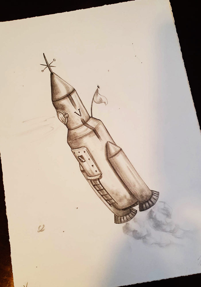 Bestil en original håndlavet tegning af professionel kunstner Jakob i som man kan give i gave