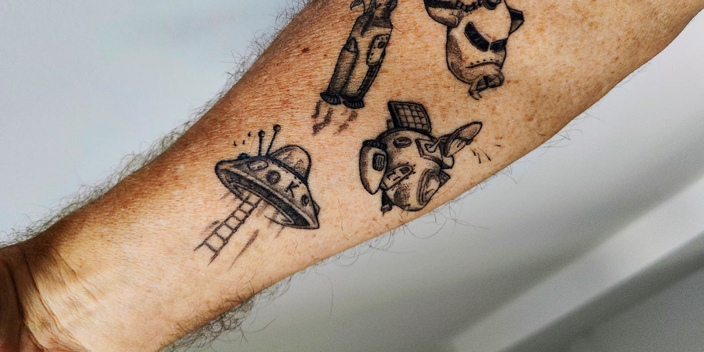 Illustrationer lavet til tatovering på underarmen