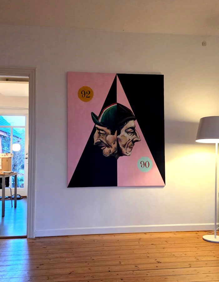 Professionelt malet maleri på bestilling til stuen